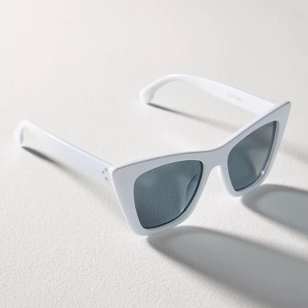 Anthropologie Isea Ashbury Polarized Sunglasses New White